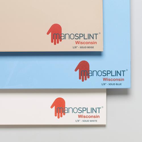Manosplint Wisconsin 1/8" x 24" x 36" Solid Blue, 1 sheet, 3009790, Manosplint - Splinting material