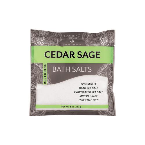 Cedar Sage Bath Salts Pouch 8 oz, 3011830, Soaps, Salts and Scrubs