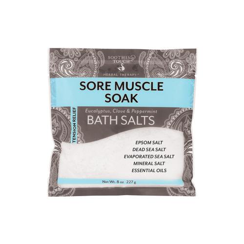 Sore Muscle Soak Bath Salts Pouch 8 oz, 3011831, Soaps, Salts and Scrubs