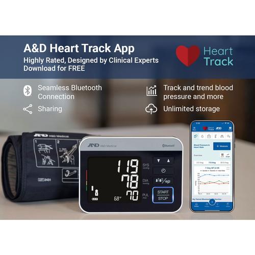 Precision Check Pro Bluetooth Blood Pressure Monitor w/ Pre-Formed Wide Range Cuff, 3921419, Sphygmomanometers