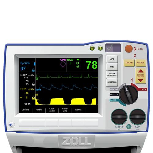 Simulação de Tela do Monitor de Paciente Zoll® Série R® para REALITi 360, 8000979, Monitores