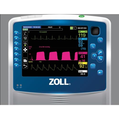 Simulação de Tela de Monitor de Paciente Zoll® Propaq® M para REALITi 360, 8001138, Treinadores de Desfibrilação Automática Externa (DAE)
