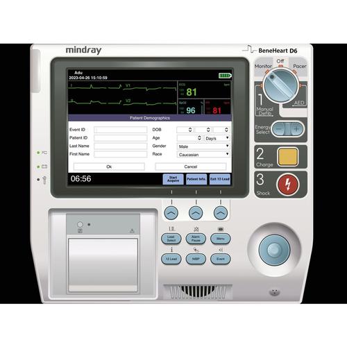 Mindray BeneHeart D6 defibrillátor betegmonitor képernyő szimuláció a REALITi 360-hoz, 8001204, AUTOMATIZÁLT KÜLSŐ DEFIBRILLÁTOR TRÉNEREK (AED)