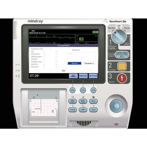 Simulación de pantalla de monitor de paciente Mindray BeneHeart D6 Defibrillator para REALITi 360, 8001204, Entrenadores DEA