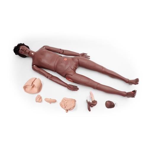 3B Scientific&reg; Maniqu&iacute; de cuidados PRO Dark, 1023316 [P10/1D], Cuidado del paciente adulto
