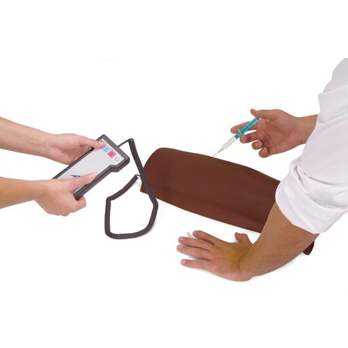Simulador de inje&ccedil;&atilde;o intramuscular - Coxa, tom de pele escura, 1023766 [P56D], Inje&ccedil;&otilde;es e Pun&ccedil;&atilde;o