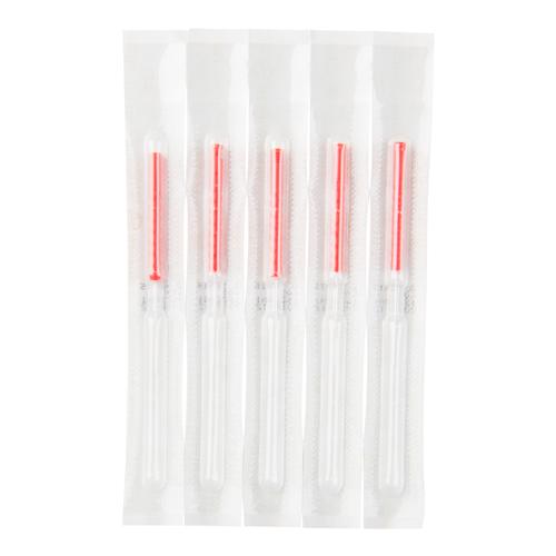 SEIRIN ®  type B – 0,16 x 15mm, rouge, 100 aiguilles par boîte, 1017648 [S-B1615], Silicone-Coated Acupuncture Needles