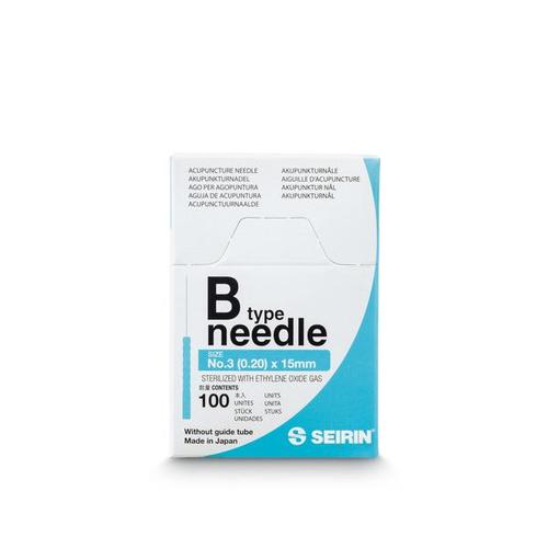 SEIRIN  ® tipo B - 0,20 x 15mm, azurro, scatole da 100 aghi., 1017649 [S-B2015], Aghi per agopuntura SEIRIN