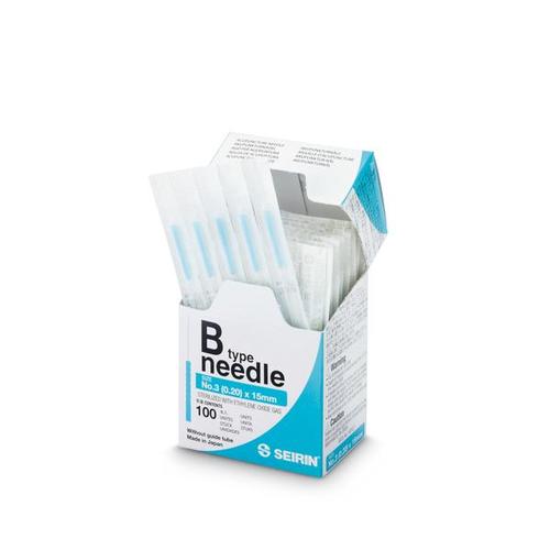 SEIRIN  ® type B - 0.20 x 15mm, blue handle, 100 needles per box., 1017649 [S-B2015], Acupuncture Needles SEIRIN