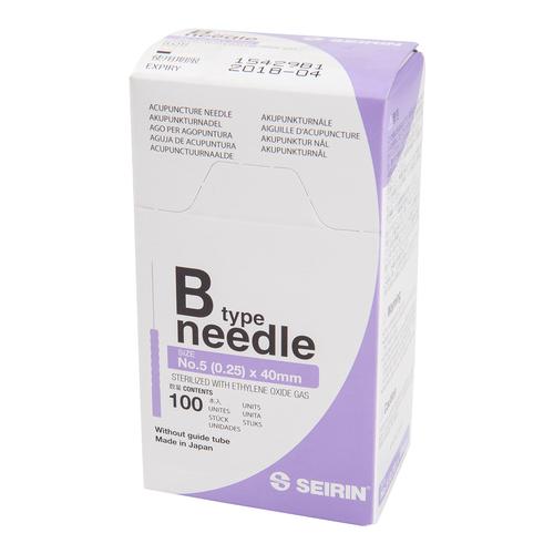 SEIRIN  ® type B - 0.25 x 40mm, violett handle, 100 needles per box., 1017650 [S-B2540], Acupuncture Needles SEIRIN
