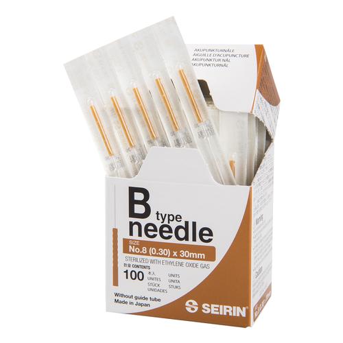 SEIRIN  ® type B – 0,30 x 30mm, brun, 100 aiguilles par boîte., 1017652 [S-B3030], Aiguilles d’acupuncture SEIRIN