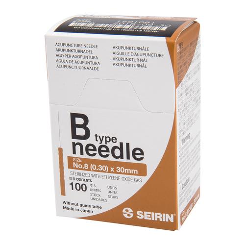 SEIRIN  ® type B - 0.30 x 30mm, brown handle, 100 needles per box., 1017652 [S-B3030], Acupuncture Needles SEIRIN