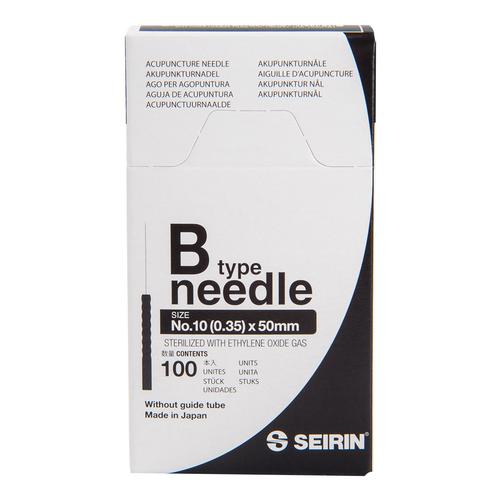 SEIRIN  ® type B - 0.35 x 50mm, black handle, 100 needles per box., 1017654 [S-B3550], Acupuncture Needles SEIRIN