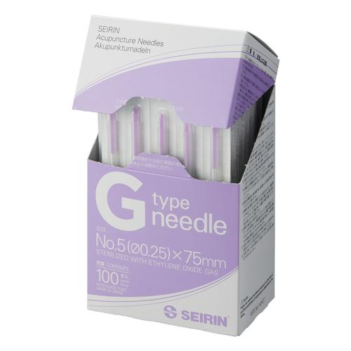 SEIRIN® tipo G – 0,25 x 75 mm, lilás, 100 peças por caixa, 1022380 [S-G2575], Silicone-Coated Acupuncture Needles