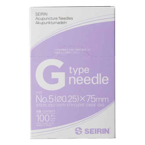 SEIRIN® tipo G – 0,25 x 75 mm, violeta, 100 agujas por caja, 1022380 [S-G2575], Silicone-Coated Acupuncture Needles