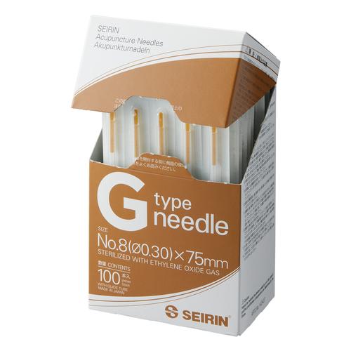 SEIRIN&reg; tipo G &ndash;&nbsp;0,30 x 75 mm, marr&oacute;n, 100 agujas por caja, 1022382 [S-G3075], Agujas de acupuntura SEIRIN