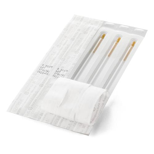 SEIRIN&reg; tipo G &ndash;&nbsp;0,30 x 75 mm, marr&oacute;n, 100 agujas por caja, 1022382 [S-G3075], Agujas de acupuntura SEIRIN