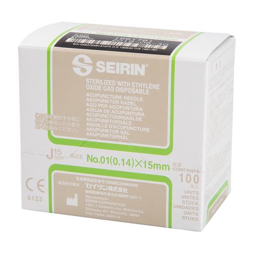 SEIRIN ® tipo J  – incredibilmente delicati
Diametro 0,14 mm Lunghezza 15 mm
Colore verde, 1002413 [S-J1415], Aghi per agopuntura SEIRIN
