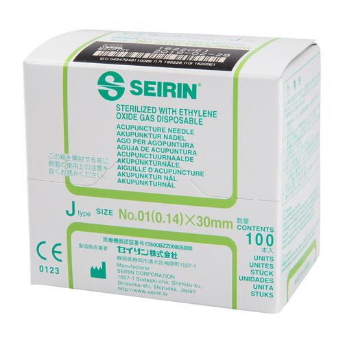 SEIRIN ® tipo J  – 0,14 x 30 mm, verde lime, scatole da 100 aghi., 1002414 [S-J1430], Aghi per agopuntura SEIRIN