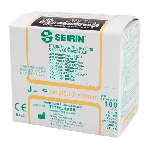 SEIRIN ® tipo J – singularmente suaves; Diámetro 0,18 mm Longitud 30 mm, Colour marfil, 1002418 [S-J1830], Agujas de acupuntura SEIRIN