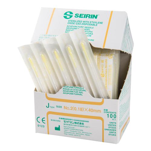 SEIRIN &reg; tipo J &ndash; singularmente suaves;&nbsp;Di&aacute;metro 0,18 mm&nbsp;Longitud 40 mm,&nbsp;Colour marfil, 1002419 [S-J1840], Agujas de acupuntura SEIRIN