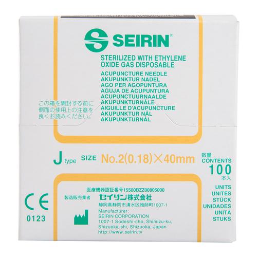 SEIRIN &reg; tipo J &ndash; singularmente suaves;&nbsp;Di&aacute;metro 0,18 mm&nbsp;Longitud 40 mm,&nbsp;Colour marfil, 1002419 [S-J1840], Agujas de acupuntura SEIRIN