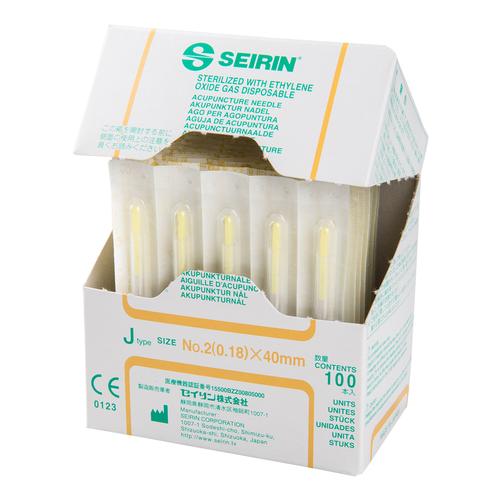 SEIRIN &reg; tipo J &ndash; singularmente suaves;&nbsp;Di&aacute;metro 0,18 mm&nbsp;Longitud 40 mm,&nbsp;Colour marfil, 1002419 [S-J1840], Agujas de acupuntura SEIRIN
