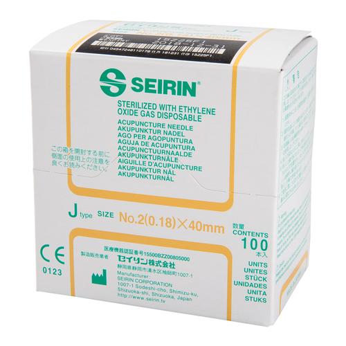 SEIRIN &reg; tipo J &ndash; singularmente suaves;&nbsp;Di&aacute;metro 0,18 mm&nbsp;Longitud 40 mm,&nbsp;Colour marfil, 1002419 [S-J1840], Agujas de acupuntura SEIRIN