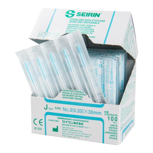 SEIRIN J-Typ - Akupunkturnadeln mit Führungsrohr S-J2030 - 0,20 x 30 mm, hellblau, 1002420 [S-J2030], Akupunkturnadeln SEIRIN