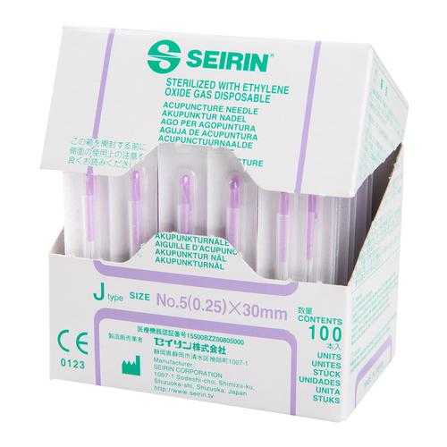 S-J2530 SEIRIN J-Type needle with guide tube; Diameter 0.25 mm Length 30 mm Colour purple, 1002423 [S-J2530], Acupuncture Needles SEIRIN