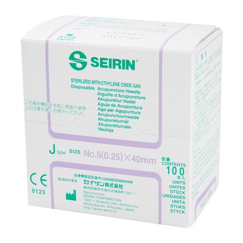 SEIRIN ® tipo J – singularmente suaves; Diámetro 0,25 mm Longitud 40 mm, Colour violeta, 1002424 [S-J2540], Agujas de acupuntura SEIRIN