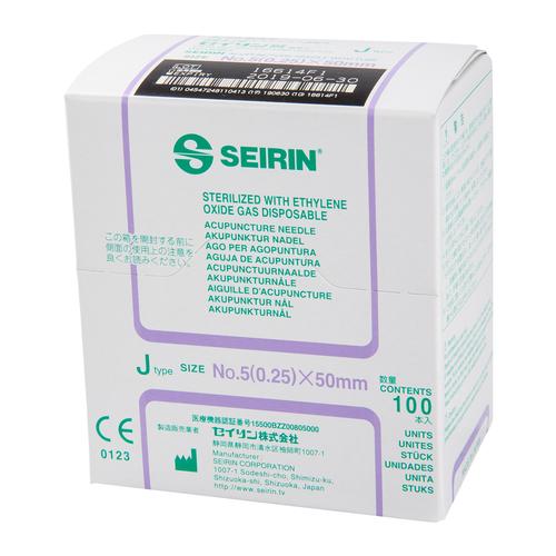 SEIRIN ® tipo J – singularmente suaves; Diámetro 0,25 mm Longitud 50 mm, Colour violeta, 1002425 [S-J2550], Agujas de acupuntura SEIRIN
