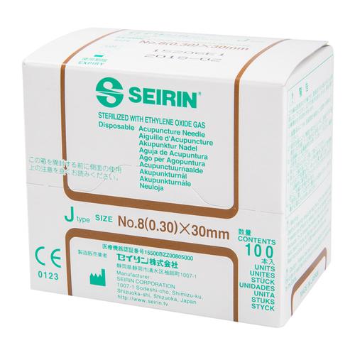 S-J3030 SEIRIN J-Type needle with guide tube; Diameter 0.30 mm Length 30 mm Colour brown, 1002426 [S-J3030], Acupuncture Needles SEIRIN