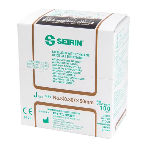 SEIRIN ® type J - incomparably gentle Diameter 0.30 mm Length 50 mm Colour brown Price is valid for 1 box of 100 needles, 1002428 [S-J3050], Acupuncture Needles SEIRIN