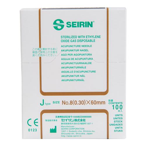 SEIRIN ® tipo J – 0,30 X 60 mm, marrone, scatole da 100 aghi, 1002429 [S-J3060], Aghi per agopuntura SEIRIN