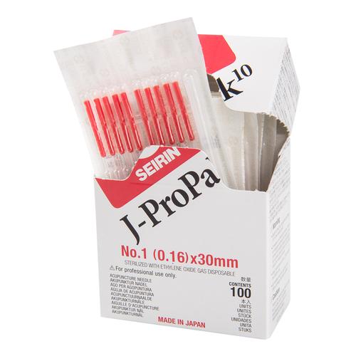 SEIRIN ® J-Propak10 – 0,16 x 30 mm, rosso, scatole da 100 aghi., 1015551 [S-JPRO1630], Aghi per agopuntura SEIRIN