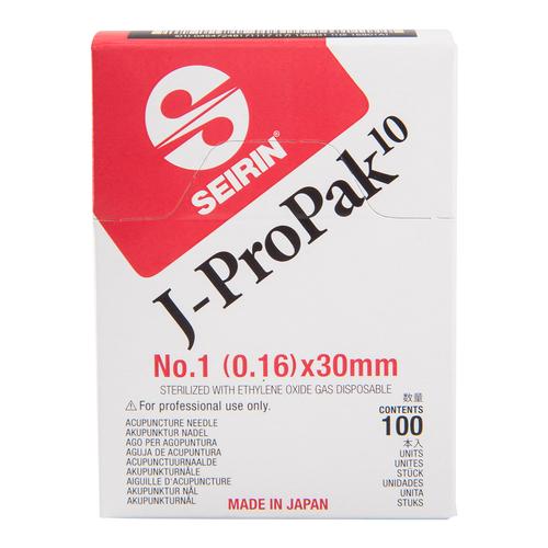 SEIRIN ® J-ProPak10 - 0,16 x 30 mm, rouge, 100 pièces par boîte., 1015551 [S-JPRO1630], Aiguilles d’acupuncture SEIRIN