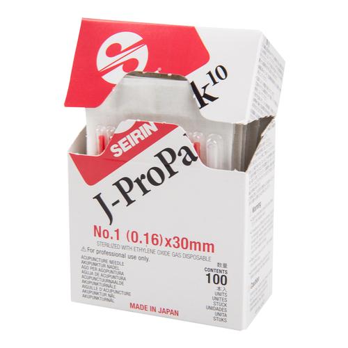 SEIRIN ® J-Propak10 – 0,16 x 30 mm, rosso, scatole da 100 aghi., 1015551 [S-JPRO1630], Aghi per agopuntura SEIRIN