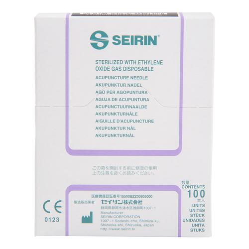 SEIRIN ® L-típus – A színfém tű 0,25 mm átmérőjű 60 mm hosszú lila, 1002434 [S-L2560], Silicone-Coated Acupuncture Needles
