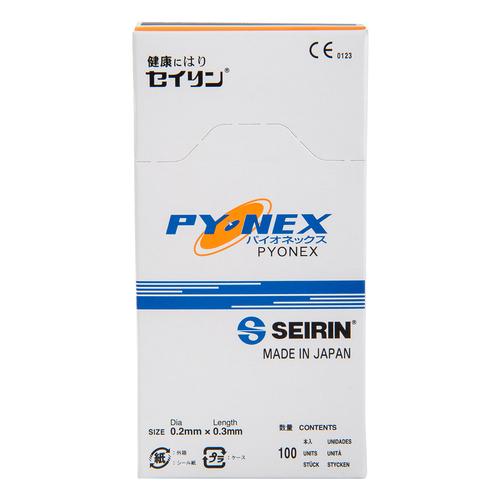 SEIRIN ® New PYONEX - 0,11 x 0,30 mm, arancione, scatole da 100 aghi., 1002468 [S-PO], Aghi per agopuntura SEIRIN