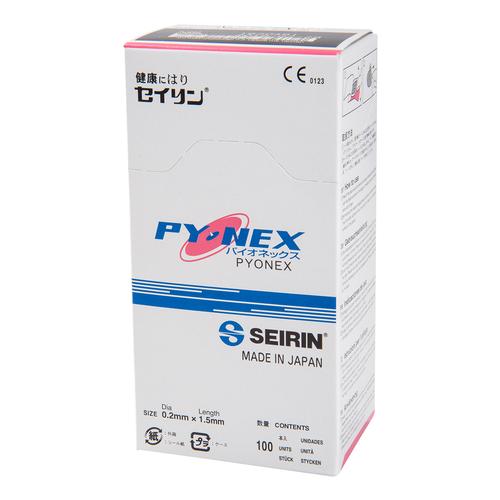 New PYONEX – A agulha permanente suave com novo design
diâmetro 0,20  mm, comprimento 1,50  mm
Cor rosa, 1002469 [S-PP], Agulhas de acupuntura SEIRIN