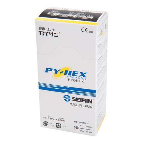 S-PY SEIRIN New PYONEX amarillo; Di&aacute;metro: 0,15 mm Longitud: 0,60 mm, 1002471 [S-PY], Agujas de acupuntura SEIRIN