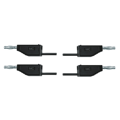 Connecting Leads, 32 A, 75 cm,
Black, 2 pcs., 1002850 [U13813], Experiment Leads and Cables