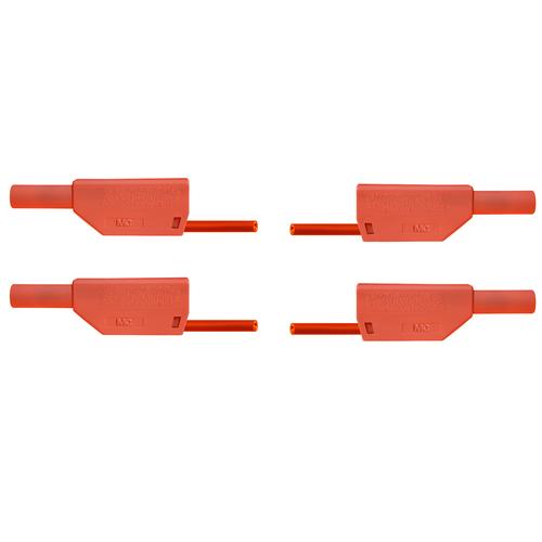 Safety Connecting Leads, 32 A, 75 cm,
Red, 2 pcs., 1017716 [U13817], Experiment Leads and Cables