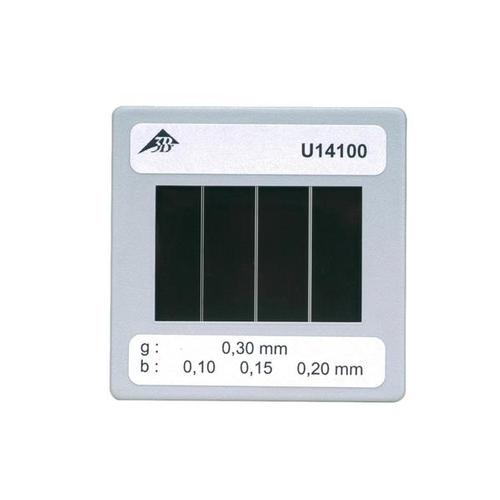 Diaphragme &agrave; 3 fentes doubles de diff&eacute;rentes largeurs de fente, 1000596 [U14100], Diaphragmes