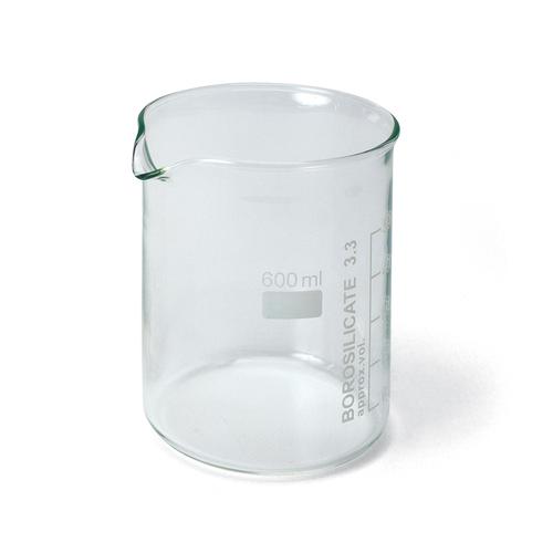Set of 10 Beakers,600 ml, Low Form, 1002872 [U14210], Density and Volume