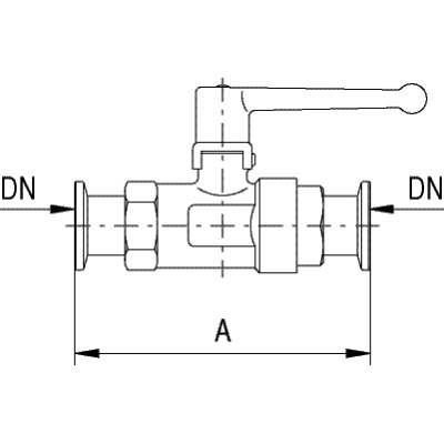 Torneira esférica manual de dois modos DN 16 KF, 1002923 [U14510], Bombas de vácuo