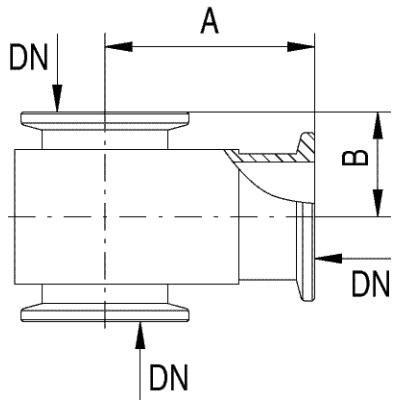 T-Par&ccedil;a DN 16 KF, 1002925 [U14512], Vakum Pompalari&nbsp;- Aksesuar
