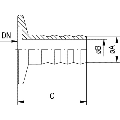 适配边缘式， 铝制 DN 16－轴状 或 DN 12, 1002928 [U14515], 真空泵