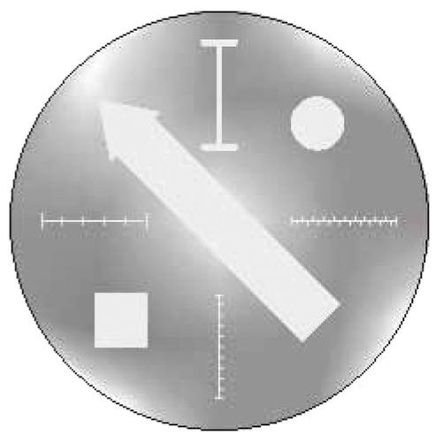 Objetos geomêtricos sobre base de vidro, 1014622 [U22027], Diafragmas, objetos de difração e filtros